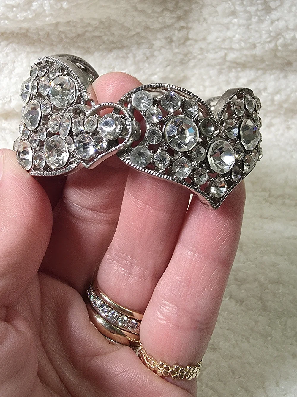 Crystal Heart Chunky Bracelet